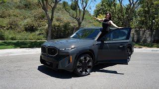 2024 BMW XM Review in Dravit Grey / 23" M Wheels / V8 Exhaust Sound / BMW Test Drive Review w/ Trish