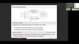 A short course on reinforcement learning (Lecture 1) by Hugo Touchette