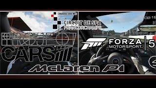 Project Cars vs Forza Motorsport 5 - Mclaren P1 @ Spa-Francorchamps