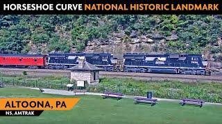 The  Horseshoe Curve National Historic Landmark/Altoona, Pennsylvania, USA | Virtual Railfan LIVE !