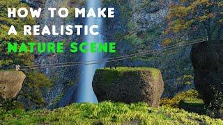 How to make a Realistic Scene in Blender || Blender Tutorial || Blender Nature Scene