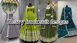 Beautiful summerHeavy trendy frock suit ke design 2025 | stylish summer Heavy Frock Suit design 2025