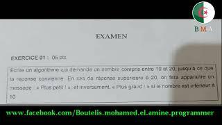 Algorithme of number between 10 and 20 in Pascal