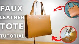 How to make a standard tote bag with Faux Leather | Eris Atelier