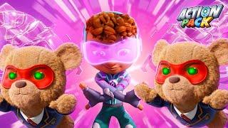 Fight With Gaint Bear! | Action Pack | Superhero Cartoon for Kids | Moonbug Kids