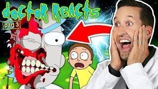 ER Doctor REACTS to Rick and Morty Funniest Medical Scenes #3