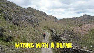 mountain biking with a dji mini 3 pro drone#djimini3pro #dji #lakedistrict #mountainbike