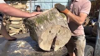 Mega perfect woodworking skills 🪓🪓🪓 #woodsplitting #subscribe