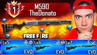 USE LA NUEVA ESCOPETA DE UN TIRO EN FREE FIRE y ME SORPRENDI !! *M590* | TheDonato