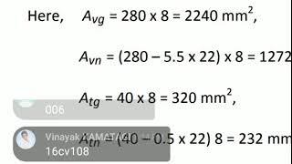 DESIGN OF TENSION MEMBER (ANGLE SECTION) CONTINUED..