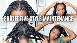 PROTECTIVE STYLE MAINTENANCE | SCALP CARE ROUTINE FOR HAIR GROWTH