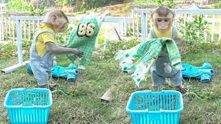 Lovely MiMi cleans the house alone as a surprise for her mother