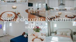  SATURDAY MORNING SPRING DECORATING AND CLEANING MOTIVATION || CLEAN WITH ME || HOUSE CLEANING