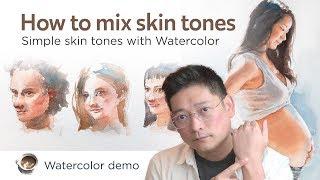 Watercolor Skin Tone - simple skin tones with watercolor