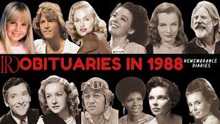 Obituaries in 1988-Famous Celebrities/personalities we have Lost in 1988-EP-1 Remembrance diaries