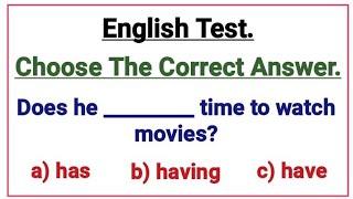 English Grammar Test ️ Practice this Exercise to improve your English. Choose the correct answer.