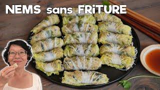 Nems Sans Friture : Rouleaux de Farce Enveloppée de Chou Chinois et Cuits à la Vapeur / Un plat sain