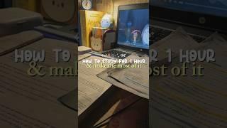 How to study productively for 1 hour #study #studytips #studymotivation #students