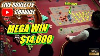 LIVE ROULETTE |  MEGA WIN 14.000 In Casinio Las Vegas  $100 Chips Inside Exclusive  2024-08-19