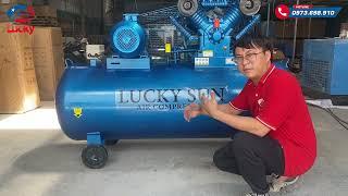 Đánh giá máy nén khí 500L 10HP piston kép thương hiệu Lucky Sun