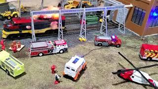 HO Scale Fire Scene