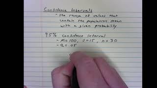 Calculating 95% Confidence Intervals