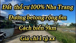 T861: Bán đất Nha Trang đường rộng 6m cách biển chỉ 9km giá chỉ 1 tỷ 400 triệu