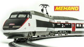 Mehano Train Line HO Scale Speedtrain TGV Tricourant SNCF Electric Model Train Set Unboxing & Review