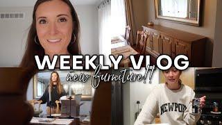 VLOG: morning routine, furniture delivery (!!!), + target & tj maxx haul