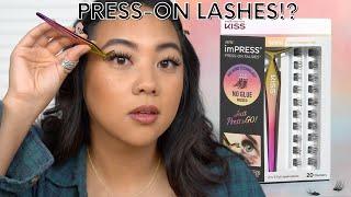 NEW KISS imPRESS PRESS-ON LASH CLUSTERS | NO GLUE NEEDED?