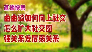 曲曲谈如何向上社交，怎么扩大社交圈，钱关系发展弱关系开始 （完整案例看评论区置顶） #曲曲不走弯路 #女性成长 #女性智慧 #情感咨询 #女性启蒙