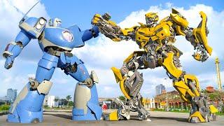 Bumblebee vs Blue Robot Comosix Film - Transformers One (2024) | Paramount Pictures [HD]