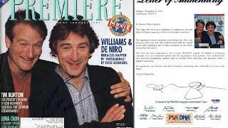 ROBIN WILLIAMS Hand Signed Premiere Magazine - Full PSA/DNA LOA - UACC #RD289