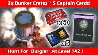 2x Bunker Crates + 5 Captain Cards Opening (Hunt For Burglar)! Last Day On Earth Survival