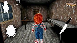 Escaping as Chucky in Granny's Old House | Granny Mod Menu