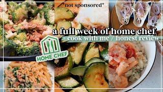 A FULL WEEK OF HOME CHEF MEALS *not sponsored* || Cook With Me + Honest Review of Home Chef 