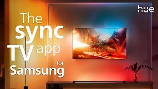 Experience smart Lighting with the Hue Sync TV App on Samsung QLED TVs