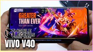 Vivo V40 Mobile Legends Gaming test MLBB | Snapdragon 7 Gen 3, 120Hz Display