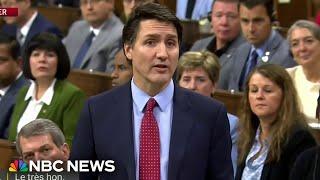 Canadian Prime Minister Trudeau responds to vehicle explosion at border