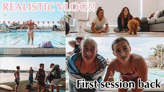 A REALISTIC DAY IN THE LIFE | First Pool Session Back + Trying New Things | Friends | Board Training