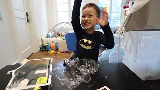 BATMAN vs KING SHARK with TRANSFORMING ARMOUR! Unboxing + Pretend Play Fight