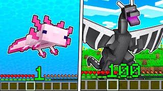 minecraft mas CADA NÍVEL eu VIRO UM MOB diferente !