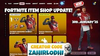 Patrick Mahomes Returns! Fortnite Item Shop Update [3rd January, 2025] (CH6 S1)