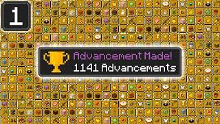 Getting ALL 1,141 Advancements in Minecraft - Day 1