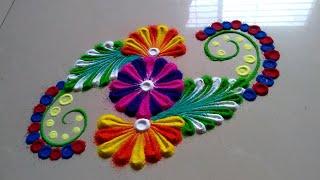 Very easy and creative amazing rangoli design made by Jyoti Raut Rangoli