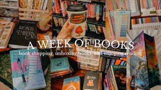 a week of books!  book shopping, unboxing books, and enjoying reading 