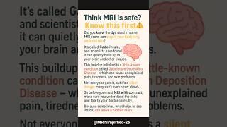 Before You Say Yes to MRI Contrast… Watch this ! 🩻#MRI #ContrastDye #HealthAlert #Shorts