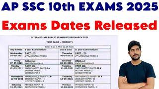 ap 10th public exams Time table 2025 | ap 10th class exams latest news 2025 | ap ssc exams 2025