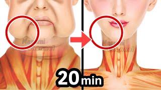 20minsAnti-Aging Face Lift Exercise for Jowls, Laugh Lines, Slim Jawline!