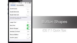 How to Enable Button Shapes in iOS 7.1 - iPhone Hacks